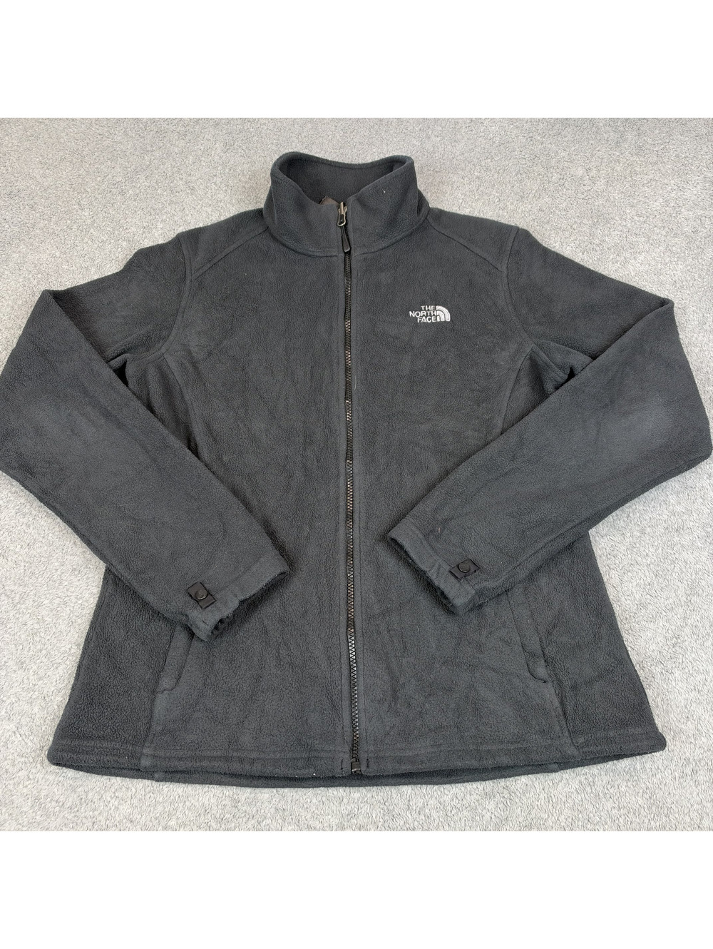 The North Face fleece jacket womens L/G gray zip up